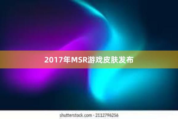 2017年MSR游戏皮肤发布