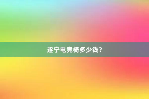 遂宁电竞椅多少钱？